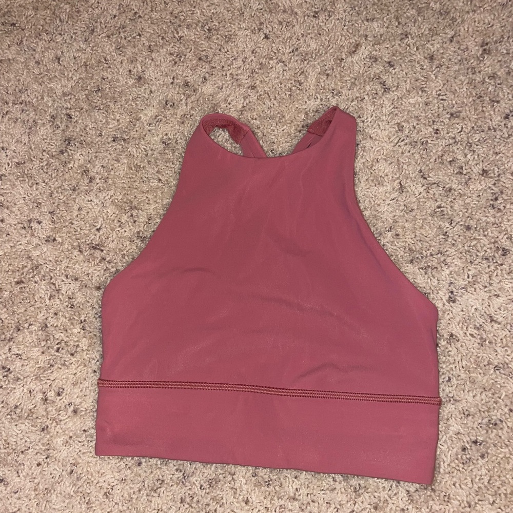 Lululemon Pink High Neck Bra Top